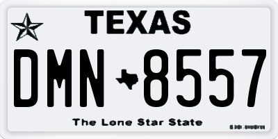 TX license plate DMN8557