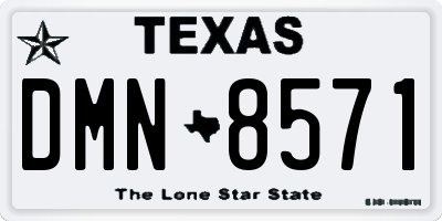TX license plate DMN8571