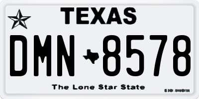 TX license plate DMN8578