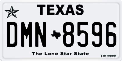 TX license plate DMN8596