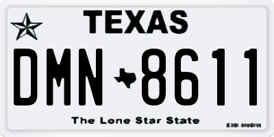 TX license plate DMN8611