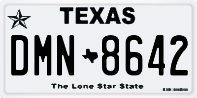 TX license plate DMN8642