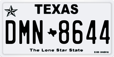 TX license plate DMN8644