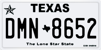 TX license plate DMN8652