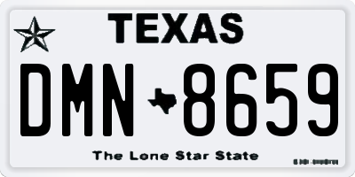 TX license plate DMN8659
