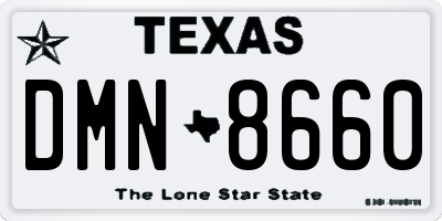 TX license plate DMN8660