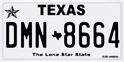 TX license plate DMN8664