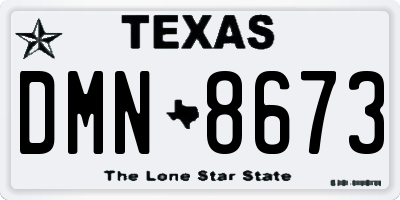 TX license plate DMN8673