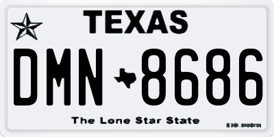 TX license plate DMN8686