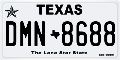 TX license plate DMN8688