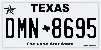TX license plate DMN8695