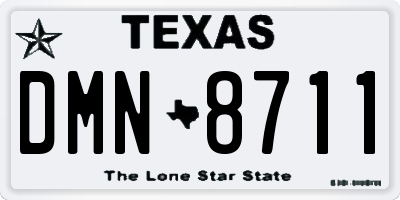 TX license plate DMN8711