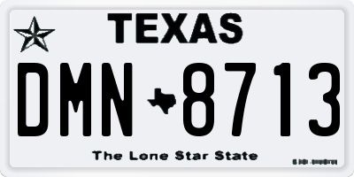 TX license plate DMN8713