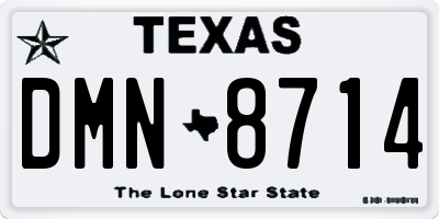 TX license plate DMN8714