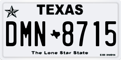 TX license plate DMN8715