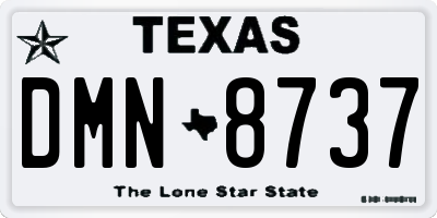 TX license plate DMN8737
