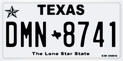 TX license plate DMN8741
