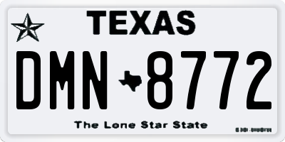 TX license plate DMN8772