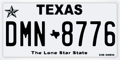 TX license plate DMN8776