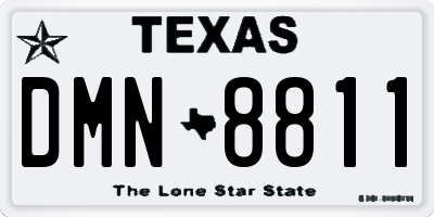 TX license plate DMN8811