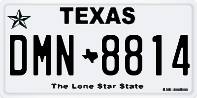 TX license plate DMN8814