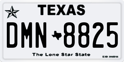TX license plate DMN8825