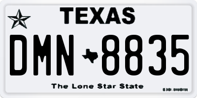 TX license plate DMN8835
