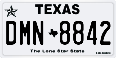 TX license plate DMN8842