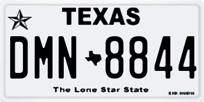 TX license plate DMN8844