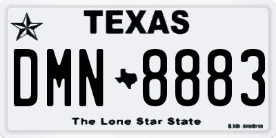 TX license plate DMN8883