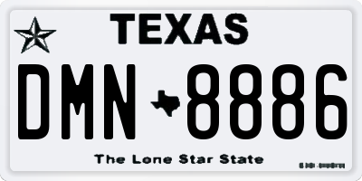 TX license plate DMN8886