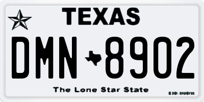 TX license plate DMN8902