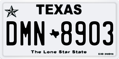 TX license plate DMN8903
