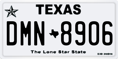TX license plate DMN8906