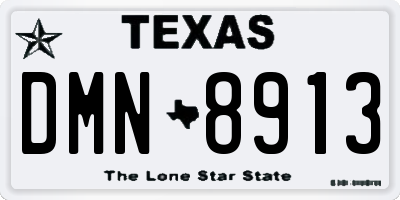 TX license plate DMN8913