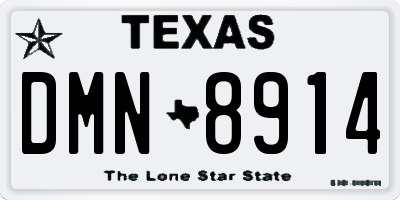 TX license plate DMN8914