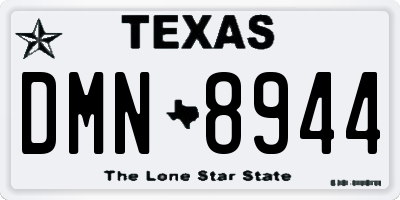 TX license plate DMN8944