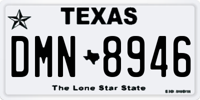 TX license plate DMN8946