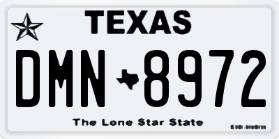 TX license plate DMN8972