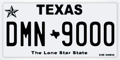 TX license plate DMN9000