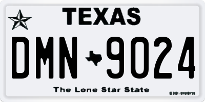 TX license plate DMN9024