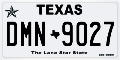 TX license plate DMN9027