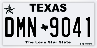 TX license plate DMN9041