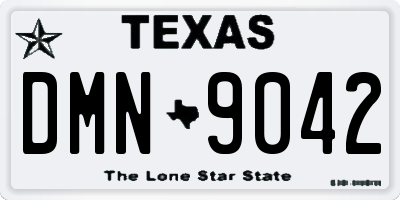 TX license plate DMN9042