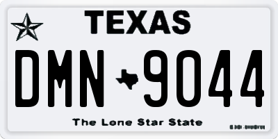 TX license plate DMN9044