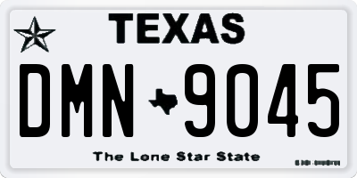 TX license plate DMN9045