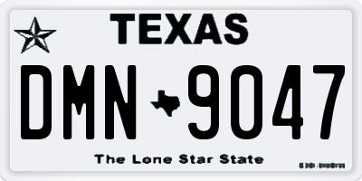 TX license plate DMN9047