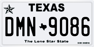 TX license plate DMN9086