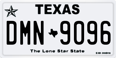 TX license plate DMN9096