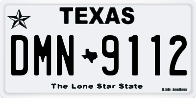 TX license plate DMN9112